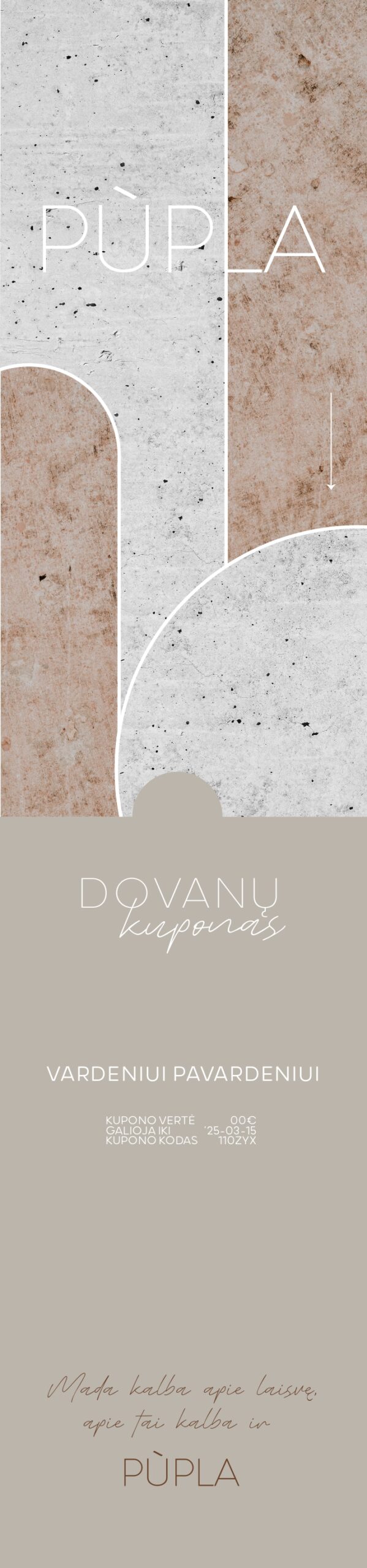 Skaitmeninis dovanų kuponas