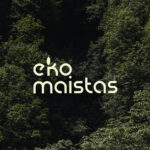 Eko maistas logotipo vizualizacija