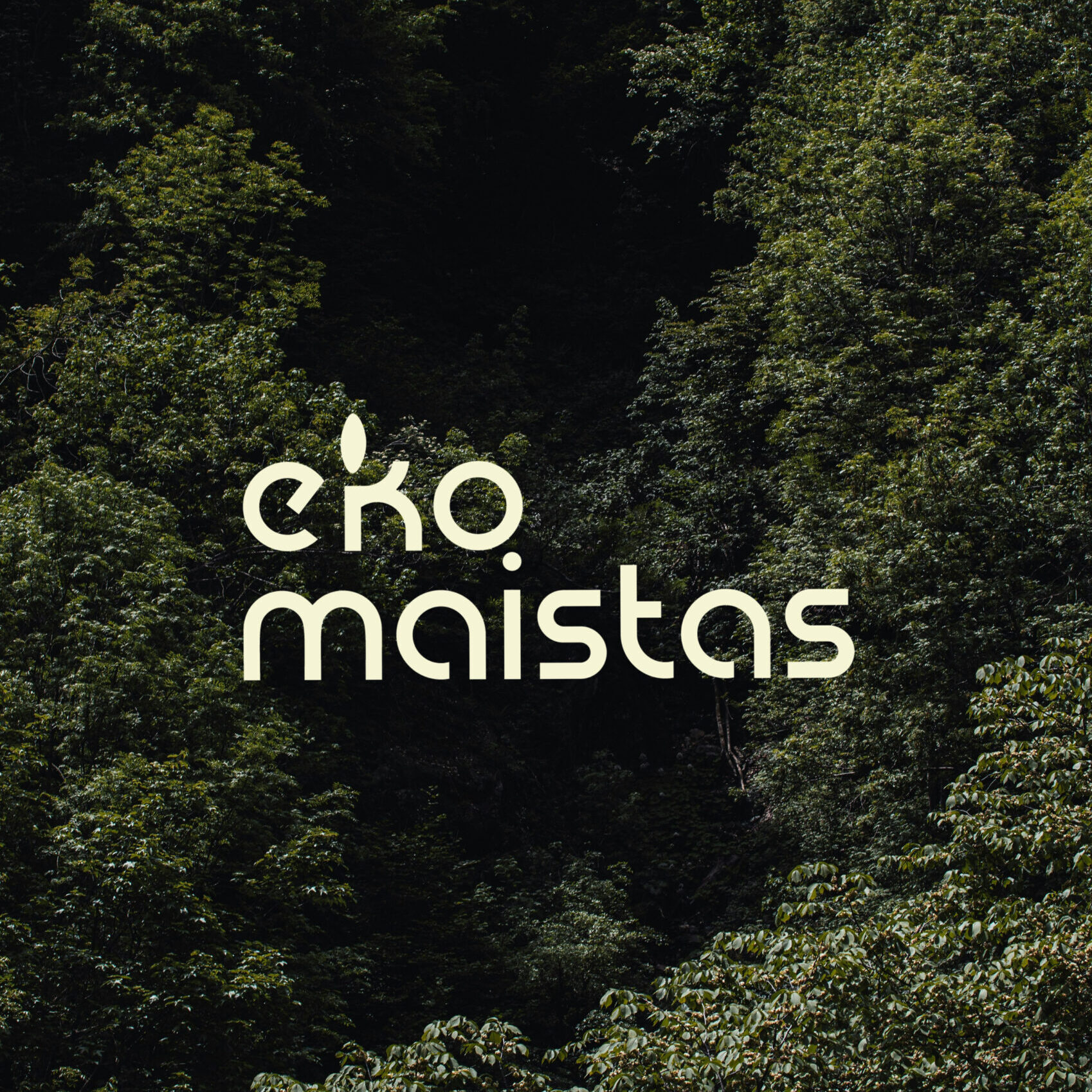 Eko maistas logotipo vizualizacija